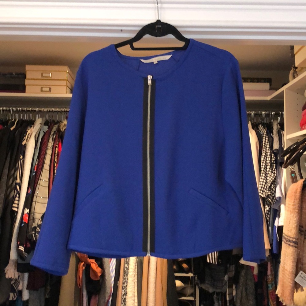 Rachel Roy deep blue jacket.